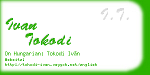 ivan tokodi business card