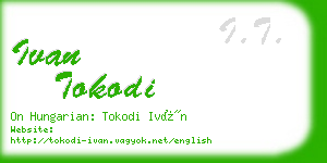 ivan tokodi business card